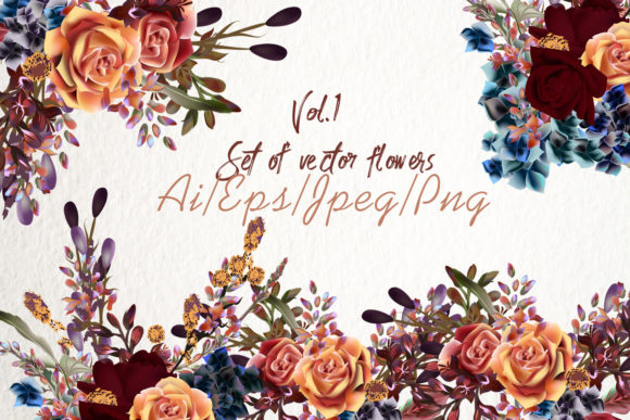 Beautiful Wedding Bouquets Set Vol.1: Your Digital Toolkit for Elegant Design