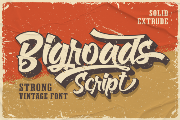 Bigroads Script: A Layered Bold Script Font for Creative Revival
