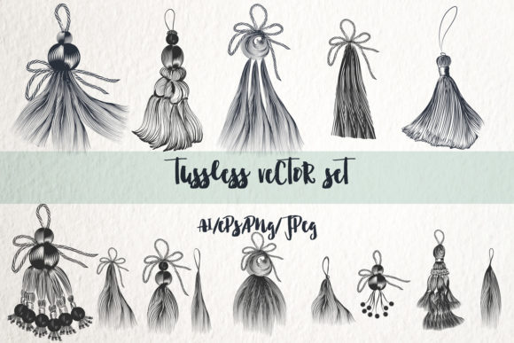 Master Vintage Design with the Collection of Vector Engraved Tussles