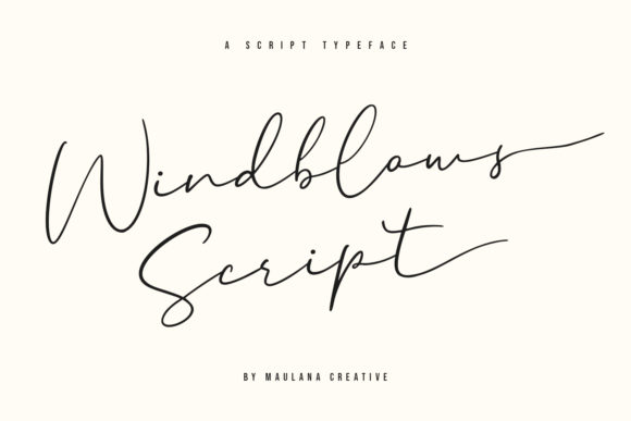 Windblows Script: Is This Elegant Handwritten Font Right for Your Design Project?